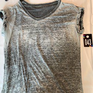 Calvin Klein Semi-Sheer Tee Sz. L Black - 043